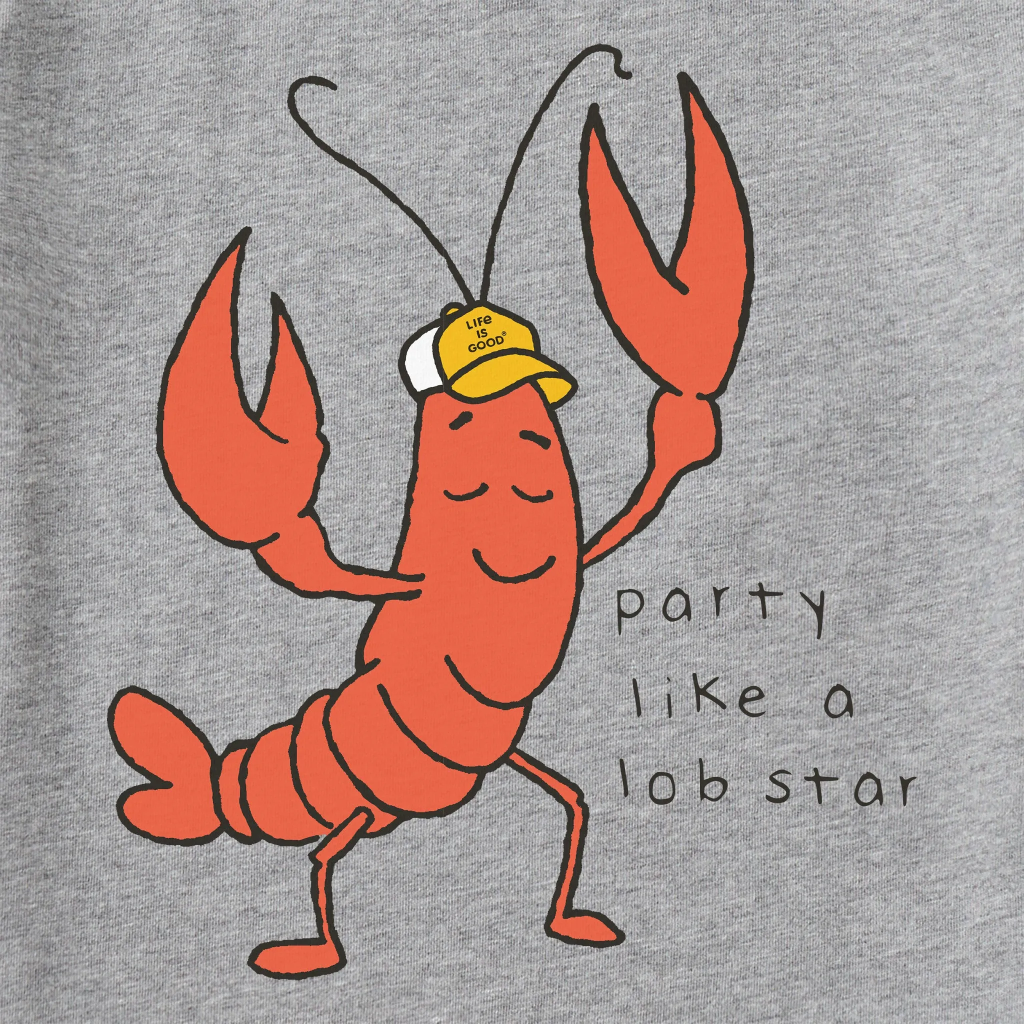 Kids Quirky Party Like a Lobstar Short Sleeve Crusher Tee Life is Good
