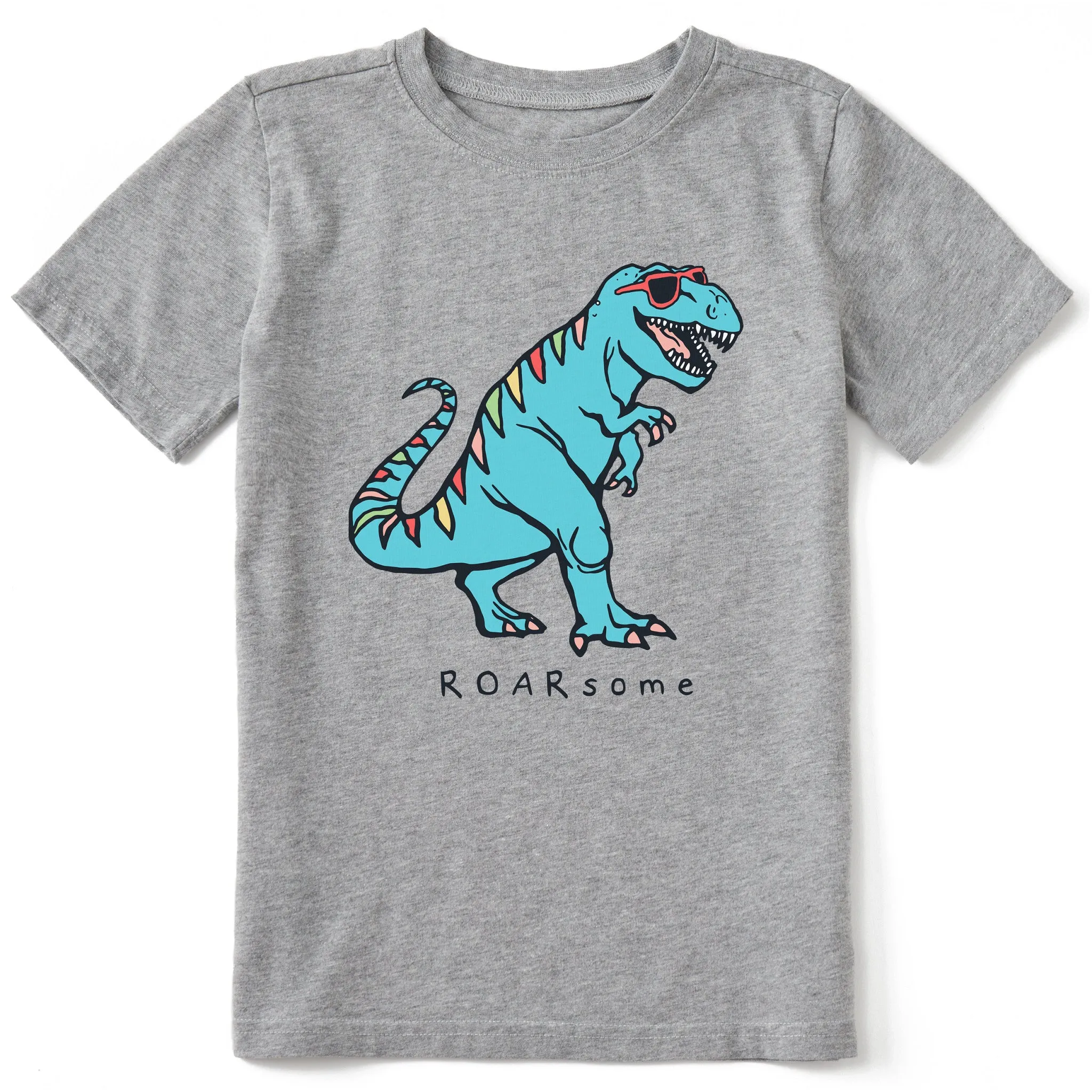 Kids Rad Roarsome Dino Short Sleeve Crusher Tee Life is Good