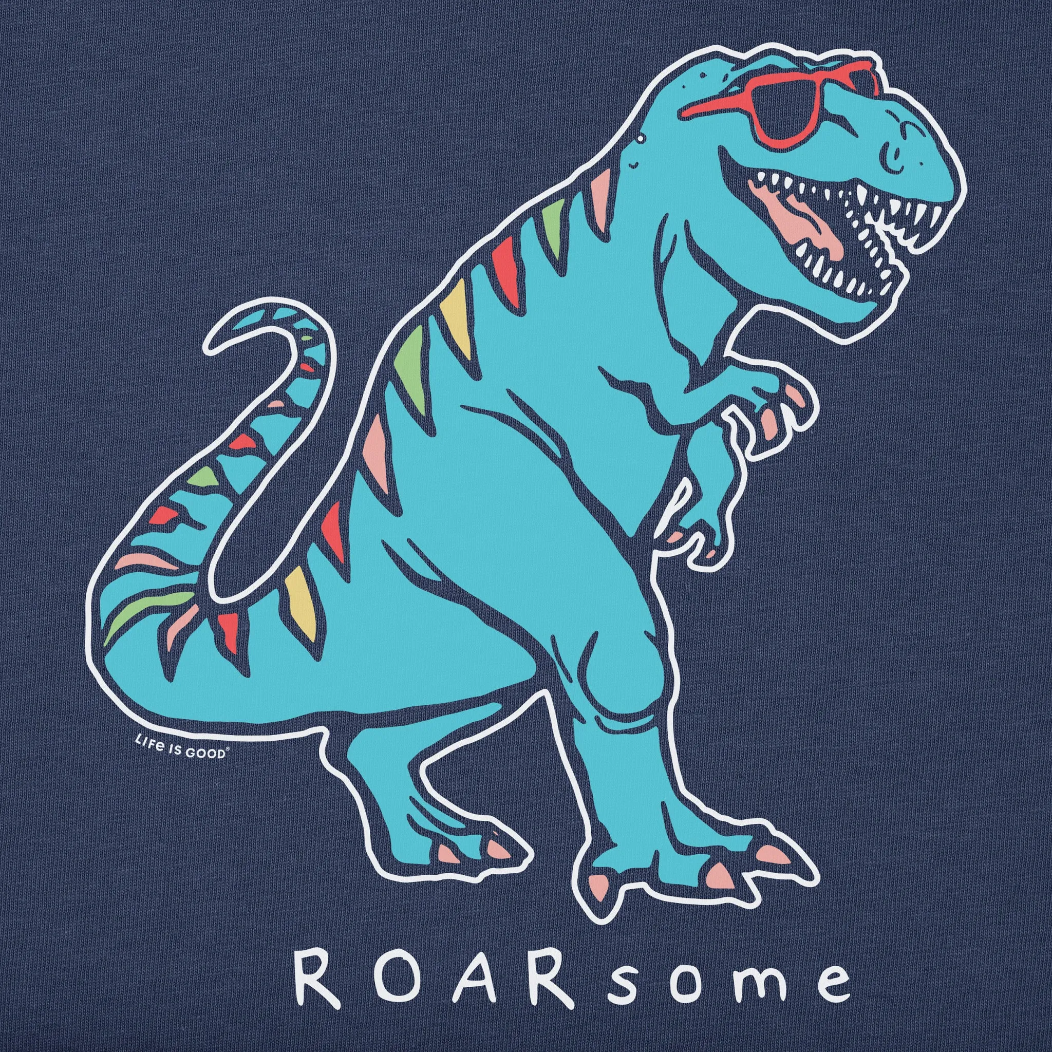 Kids Rad Roarsome Dino Short Sleeve Crusher Tee Life is Good