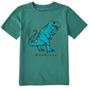 Kids Rad Roarsome Dino Short Sleeve Crusher Tee Life is Good