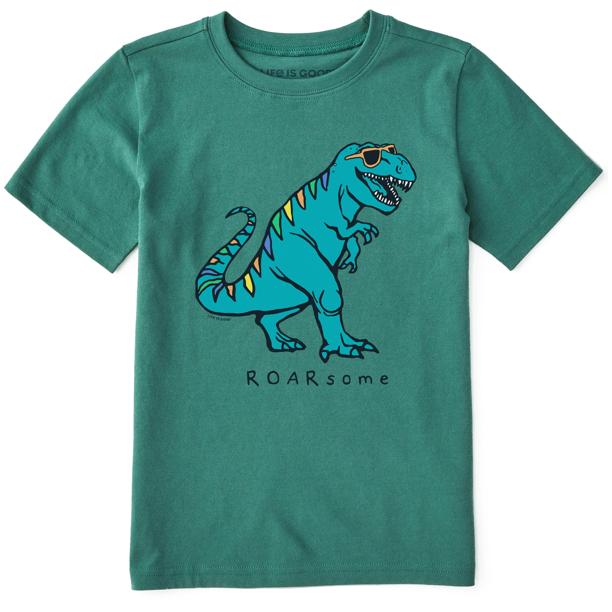 Kids Rad Roarsome Dino Short Sleeve Crusher Tee Life is Good