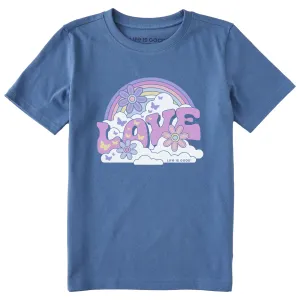 Kids Rainbow Love Short Sleeve Crusher Tee Life is Good