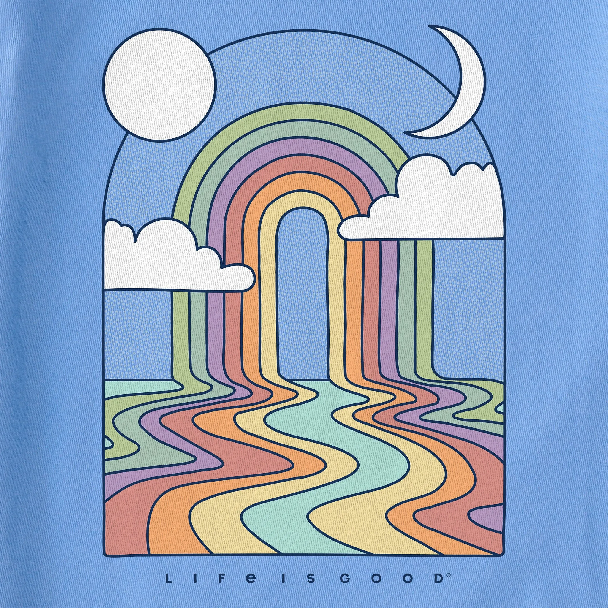 Kids Rainbow Road Short Sleeve Crusher Tee Life is Good