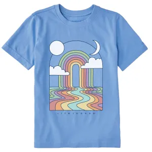 Kids Rainbow Road Short Sleeve Crusher Tee Life is Good