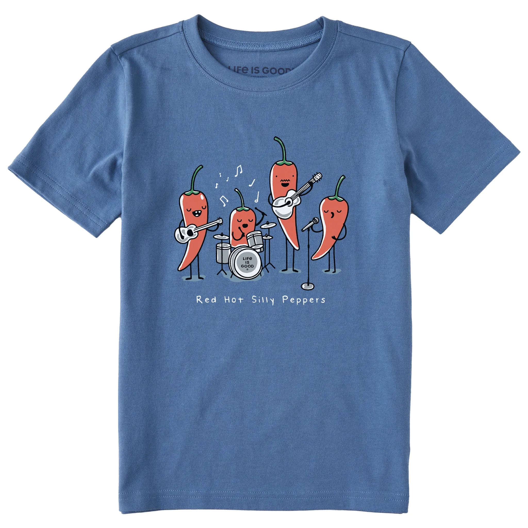 Kids Red Hot Silly Peppers Short Sleeve Crusher Tee Life is Good