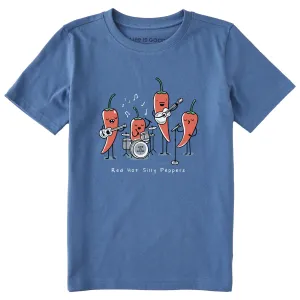 Kids Red Hot Silly Peppers Short Sleeve Crusher Tee Life is Good