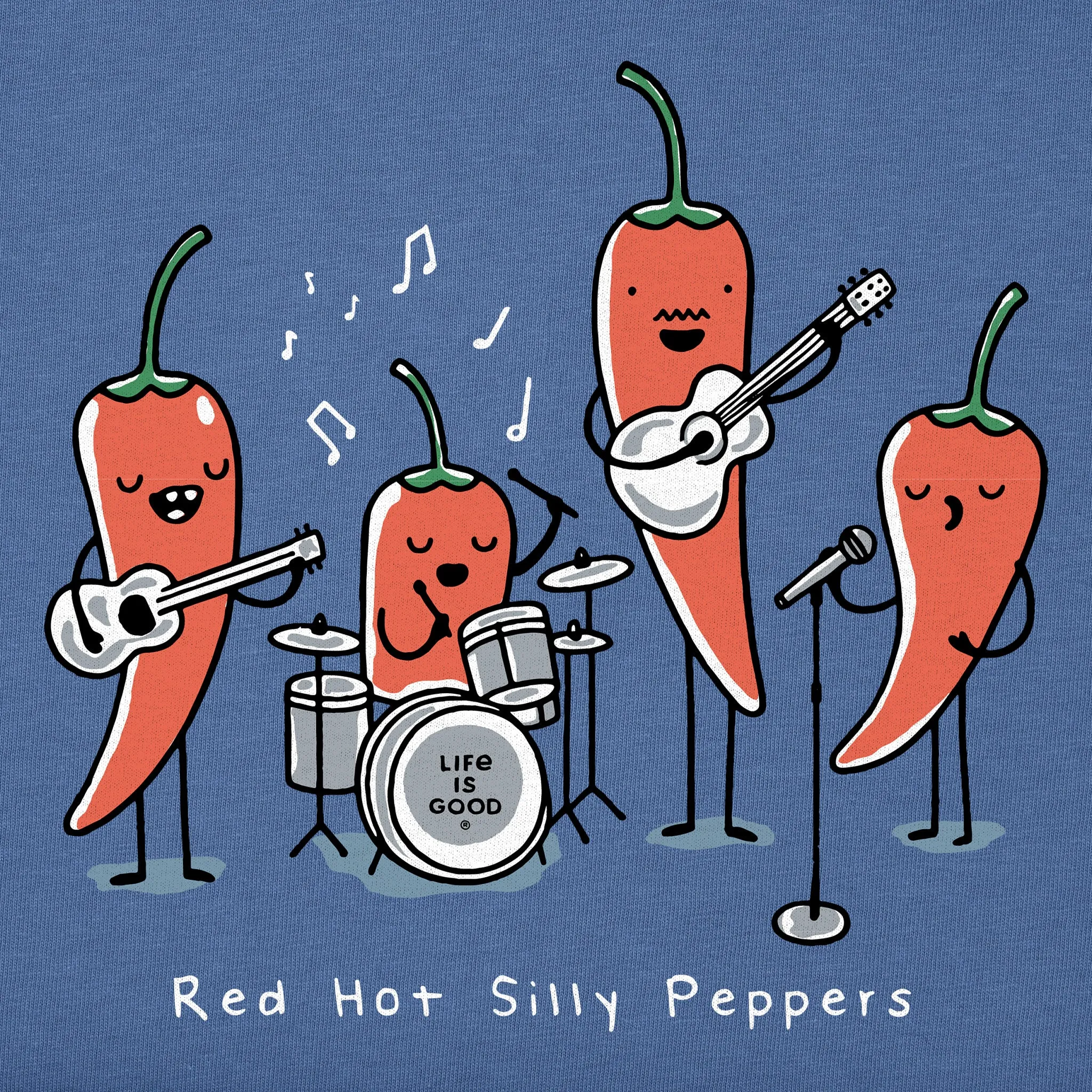 Kids Red Hot Silly Peppers Short Sleeve Crusher Tee Life is Good
