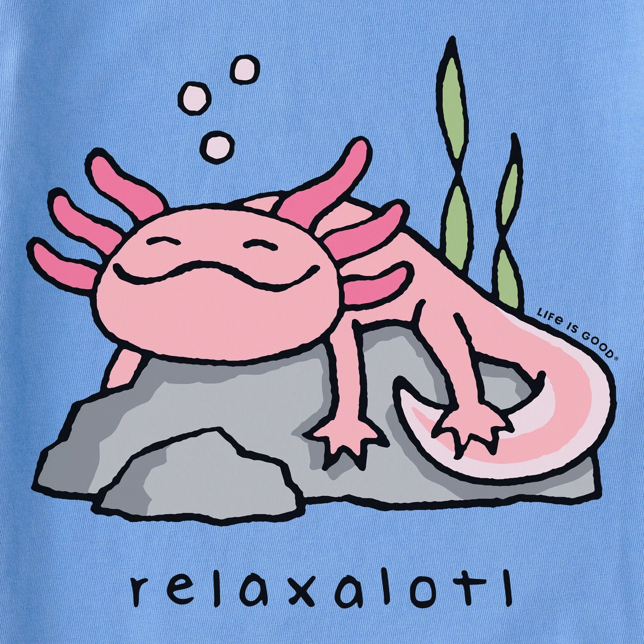 Kids Relaxalotl Short Sleeve Crusher Tee Life is Good