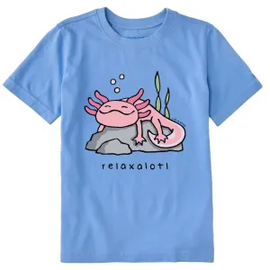 Kids Relaxalotl Short Sleeve Crusher Tee Life is Good