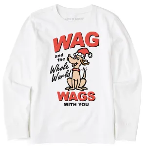 Kids Retro color Max Wags Long Sleeve Crusher Tee Life is Good