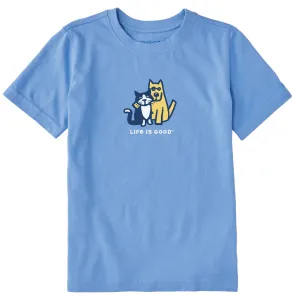 Kids Rocket & Tux Hug Short Sleeve Crusher Tee Life is Good
