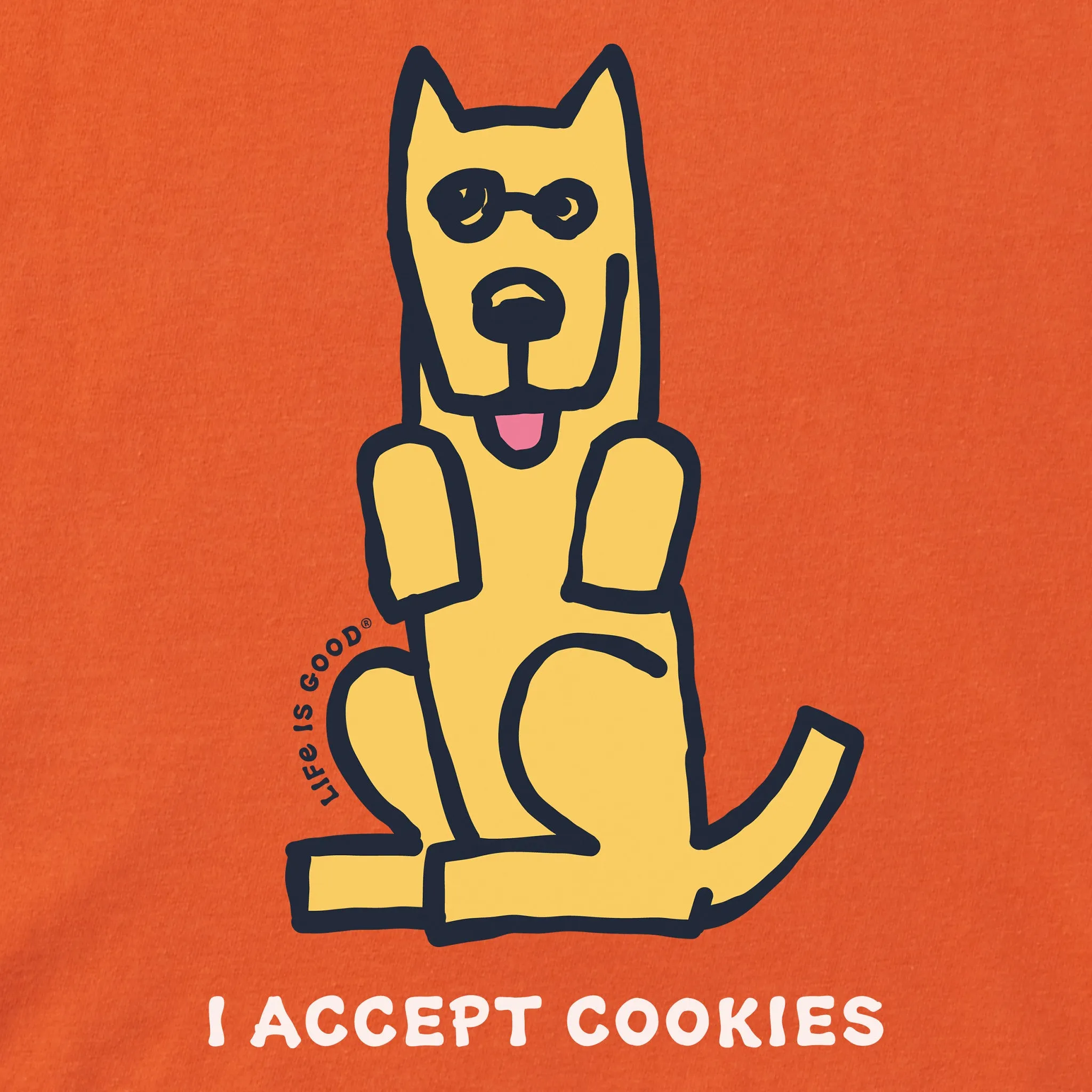 Kids Rocket I Accept Cookies Short Sleeve Crusher Tee Life is Good