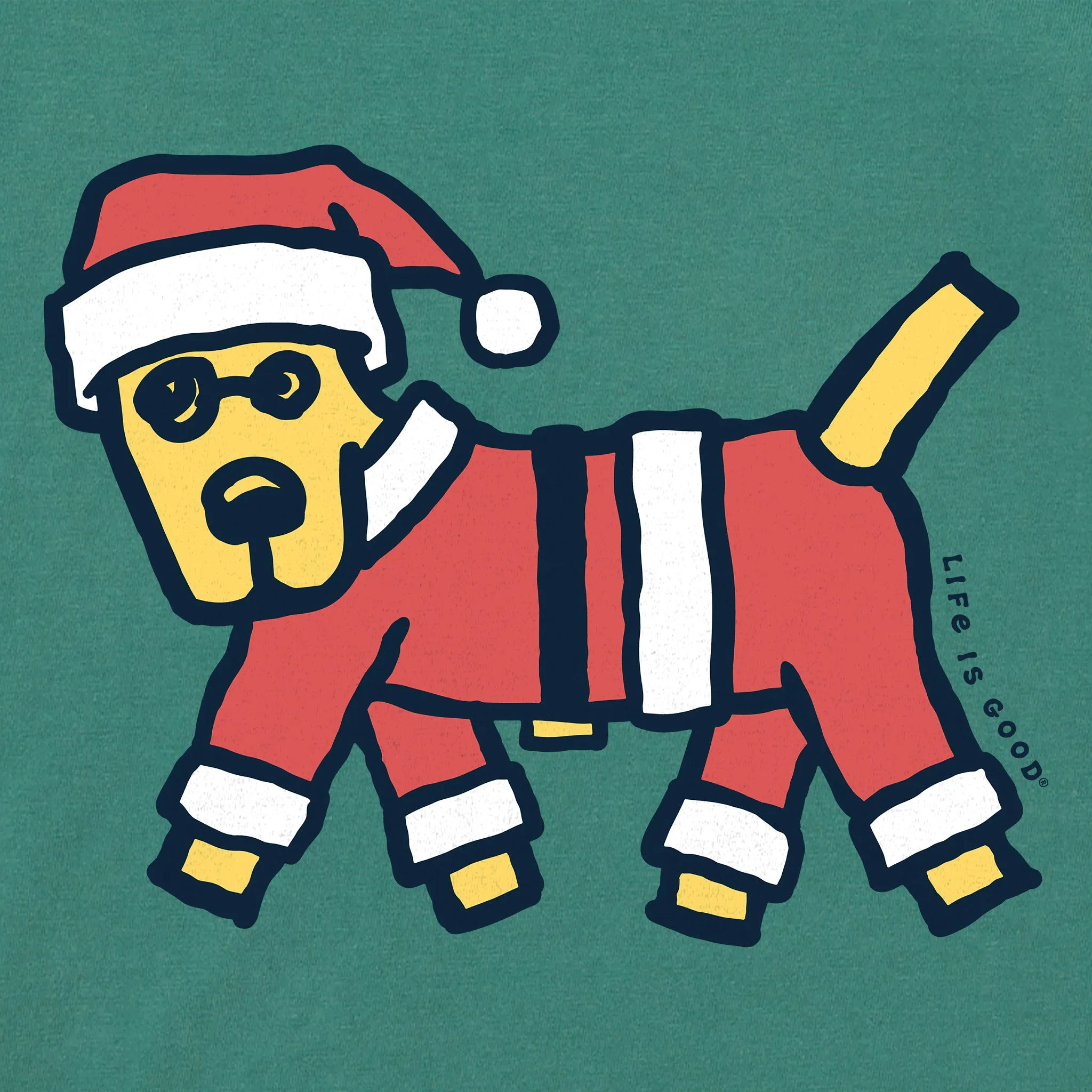 Kids Rocket Santa Suit Short Sleeve Crusher Tee Life is Good
