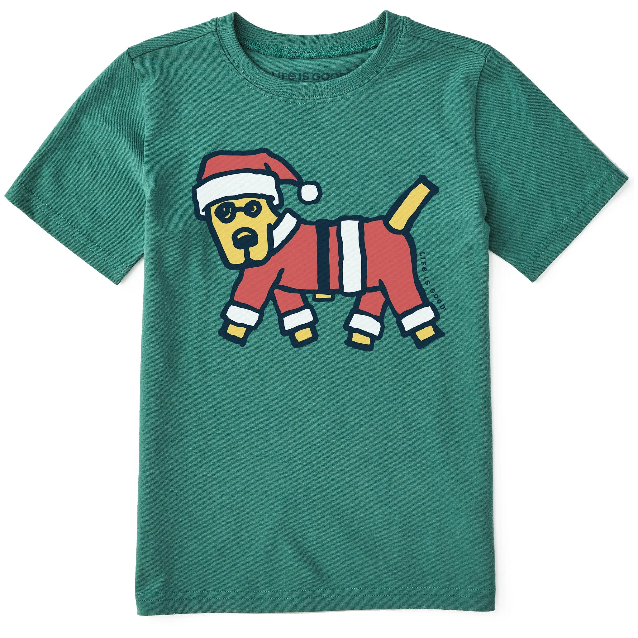 Kids Rocket Santa Suit Short Sleeve Crusher Tee Life is Good