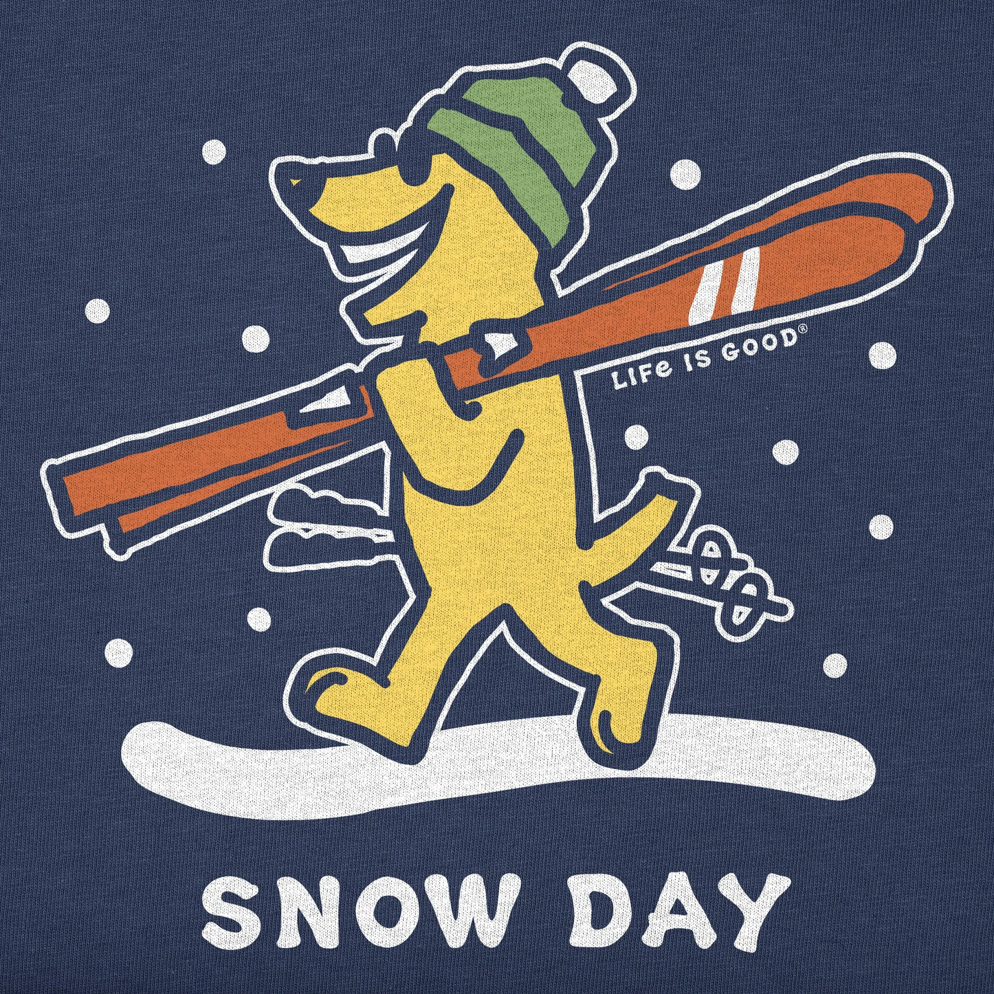 Kids Rocket Ski Snow Day Long Sleeve Crusher Tee Life is Good