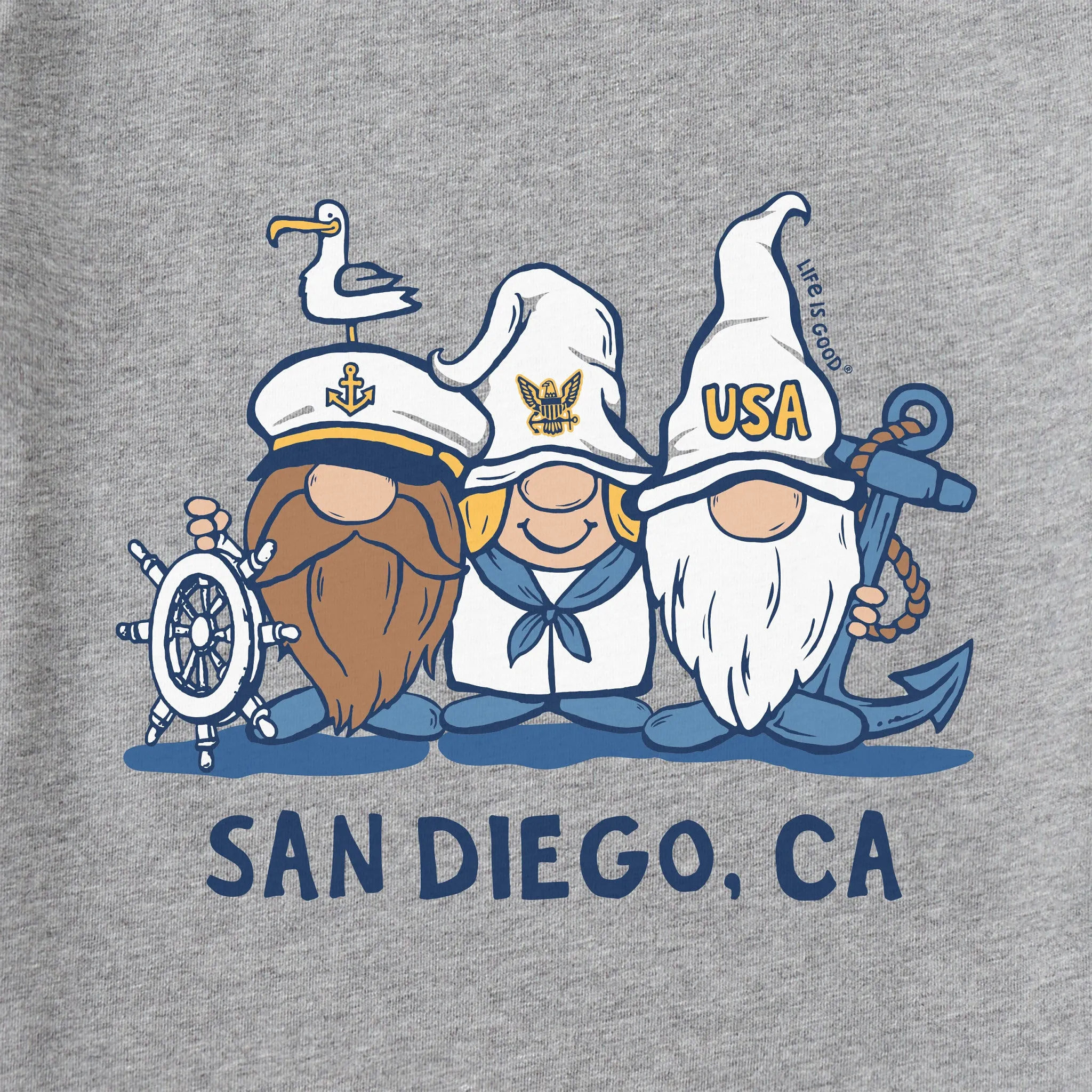 Kids San Diego Sailor Gnomes Short Sleeve Crusher Tee Life is Good