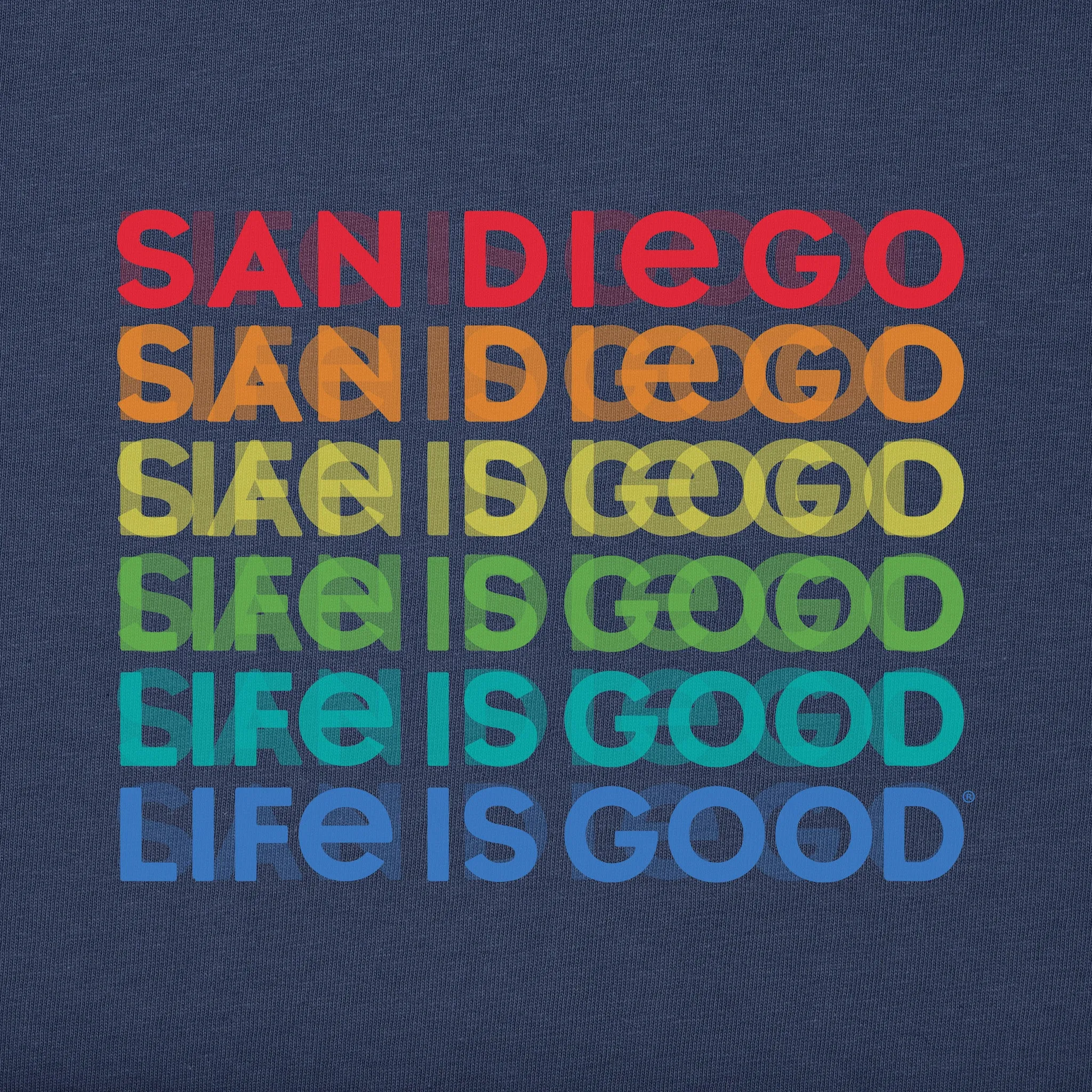 Kids San Diego Spectrum Short Sleeve Crusher Tee Life is Good