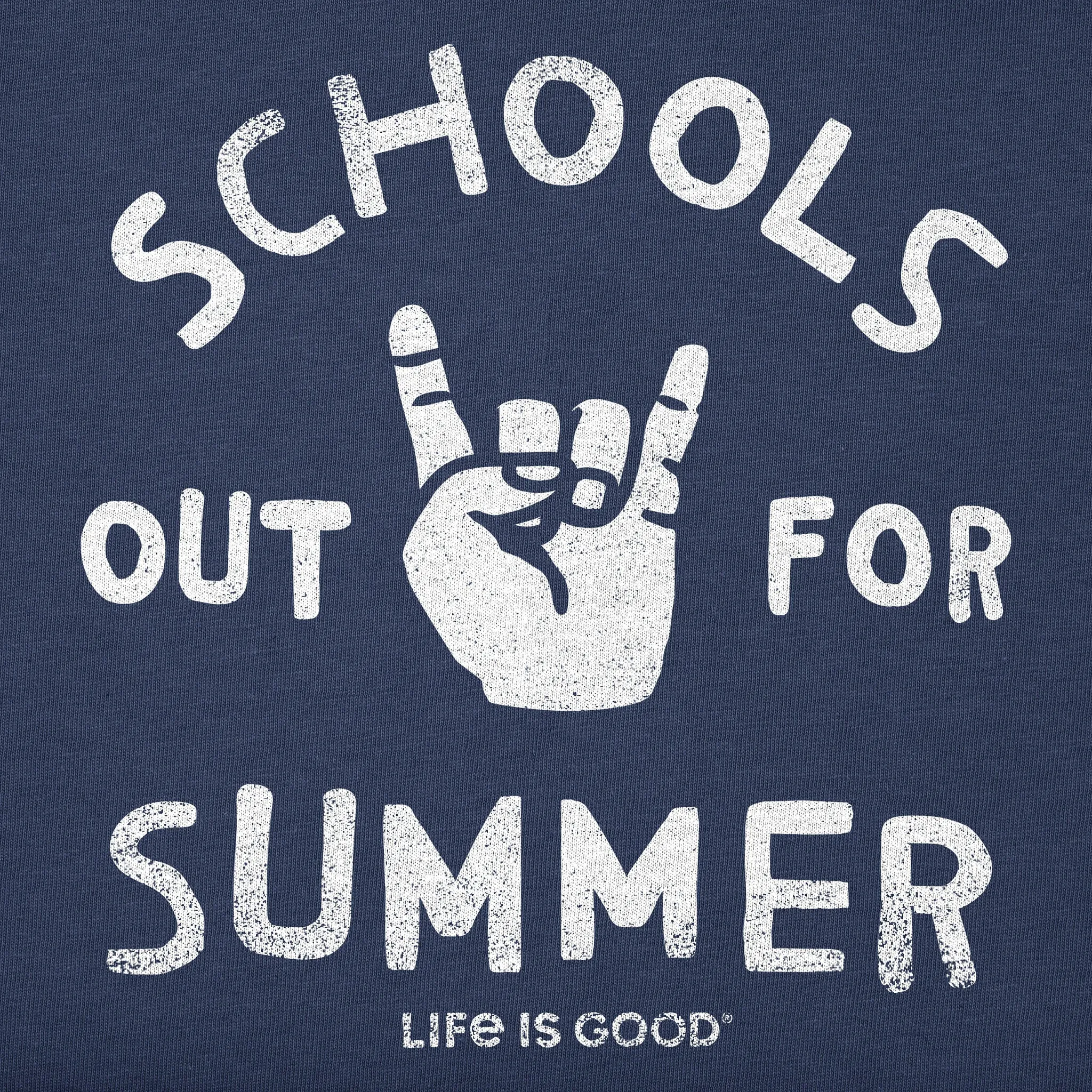 Kids School's Out For Summer Short Sleeve Crusher Tee Life is Good