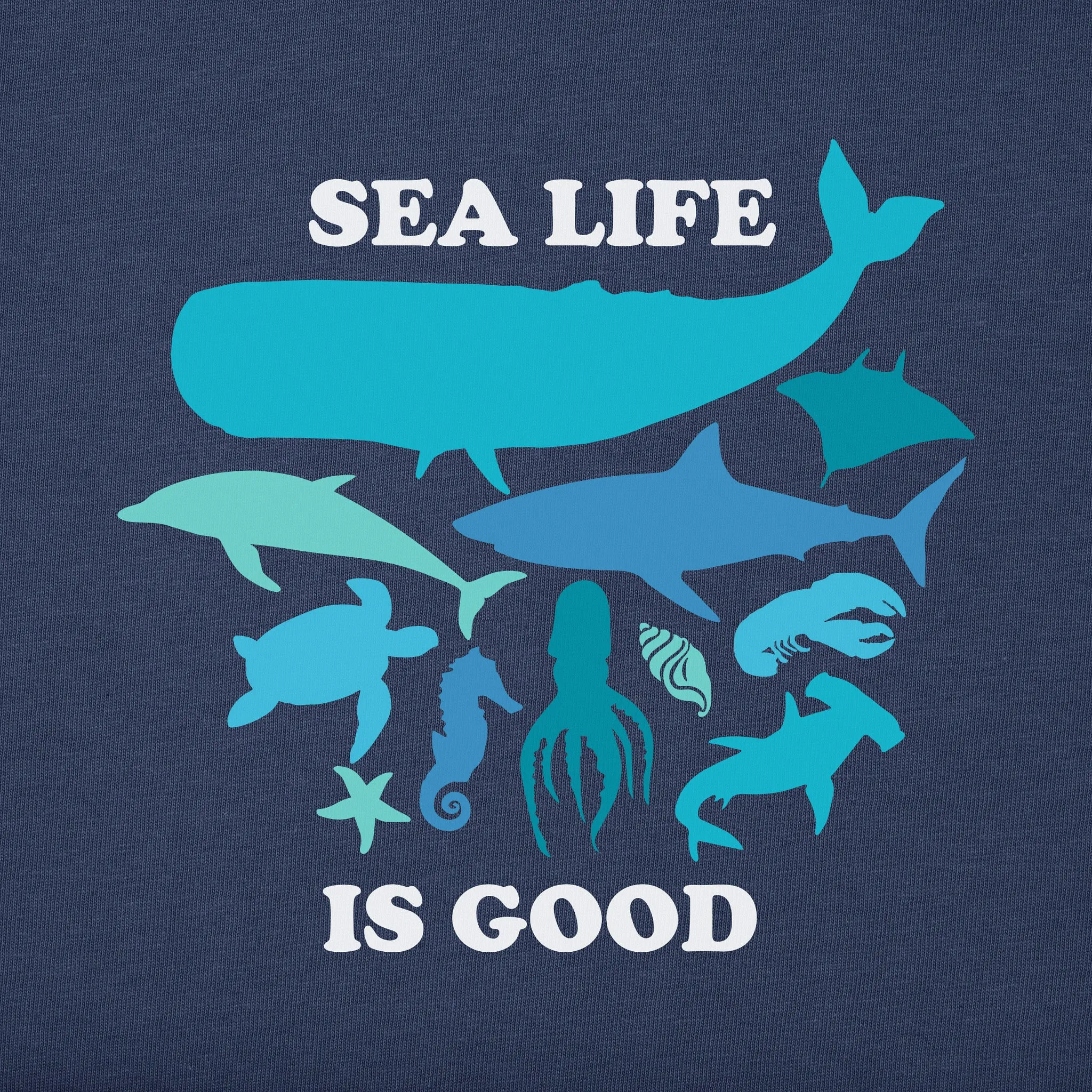 Kids Sea Life is Good Short Sleeve Crusher Tee Life is Good