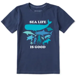 Kids Sea Life is Good Short Sleeve Crusher Tee Life is Good