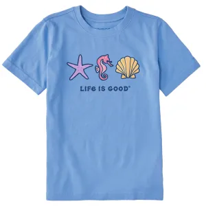 Kids Sea Life Trio Short Sleeve Crusher Tee Life is Good