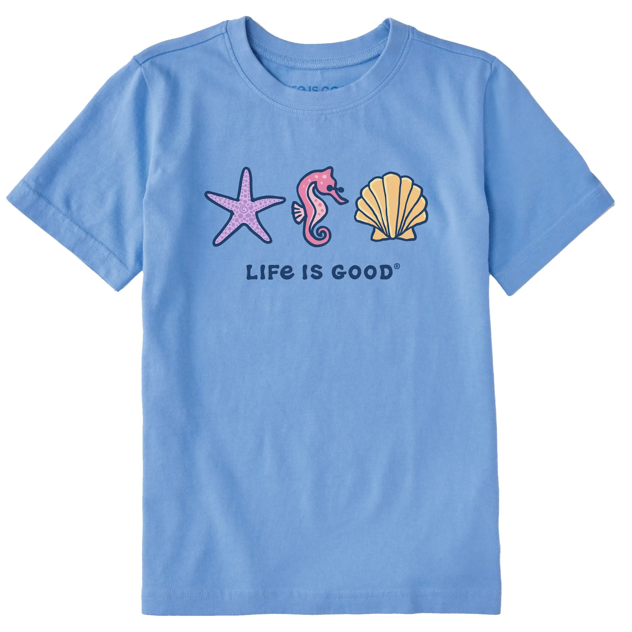 Kids Sea Life Trio Short Sleeve Crusher Tee Life is Good