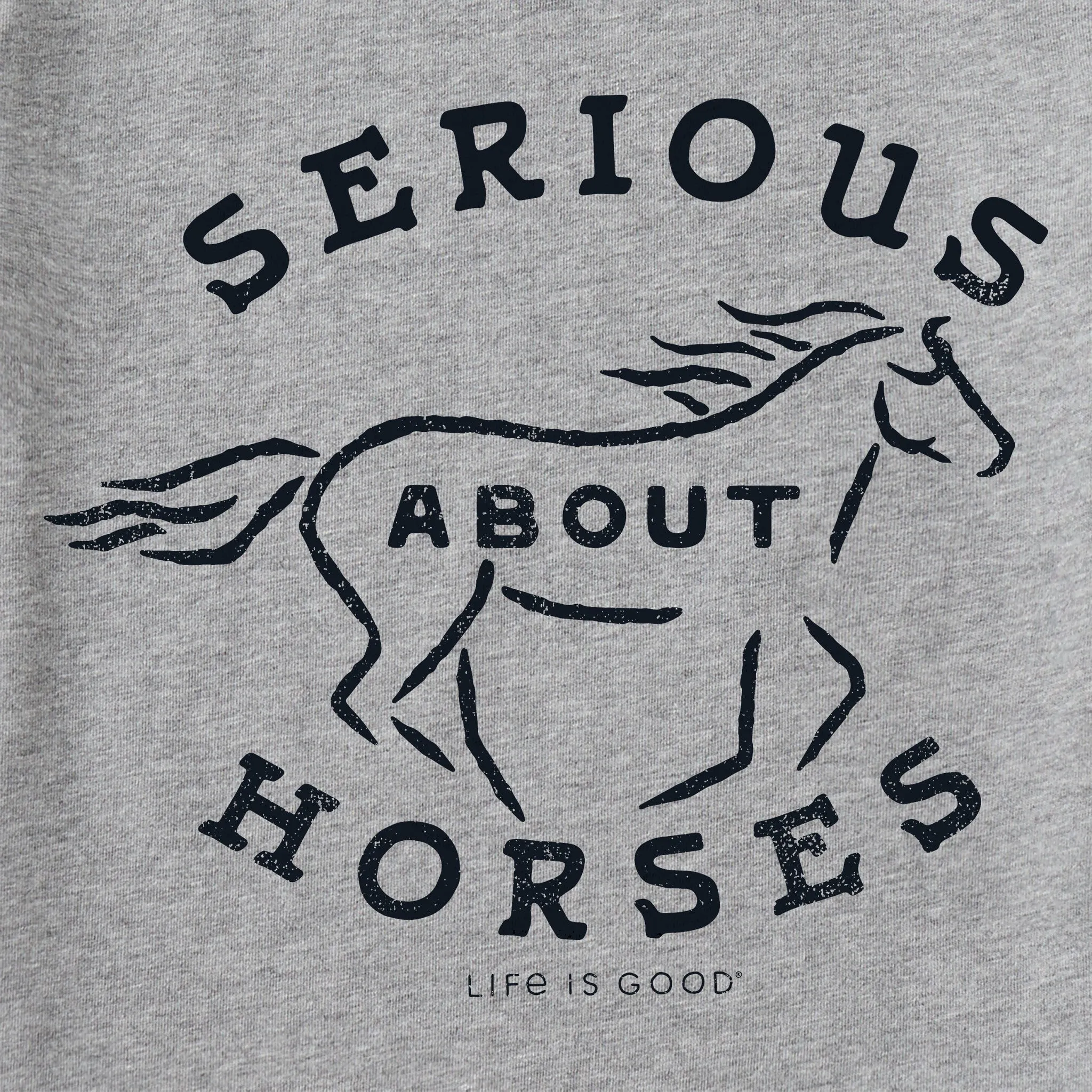 Kids Serious About Horses Short Sleeve Crusher Tee Life is Good
