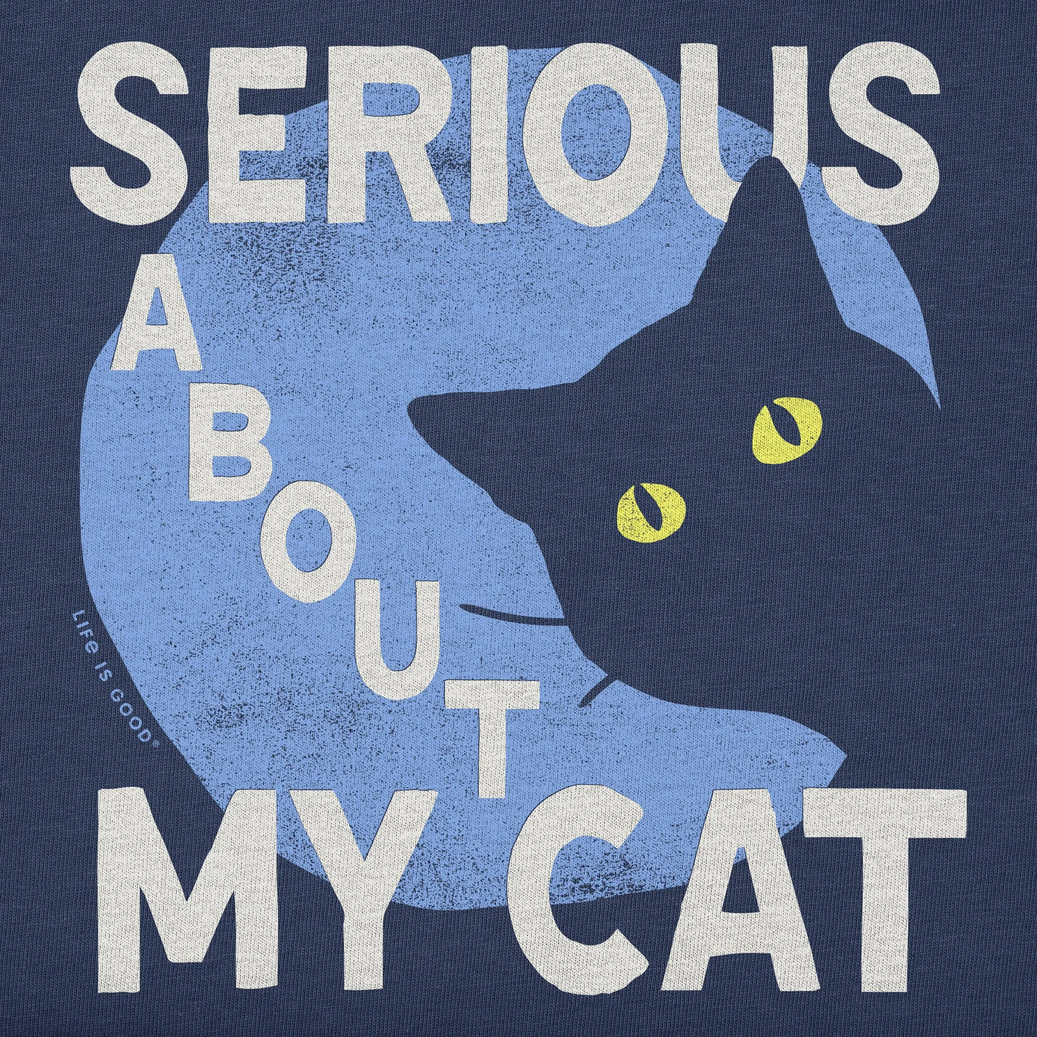 Kids Serious About My Cat Short Sleeve Crusher Tee Life is Good
