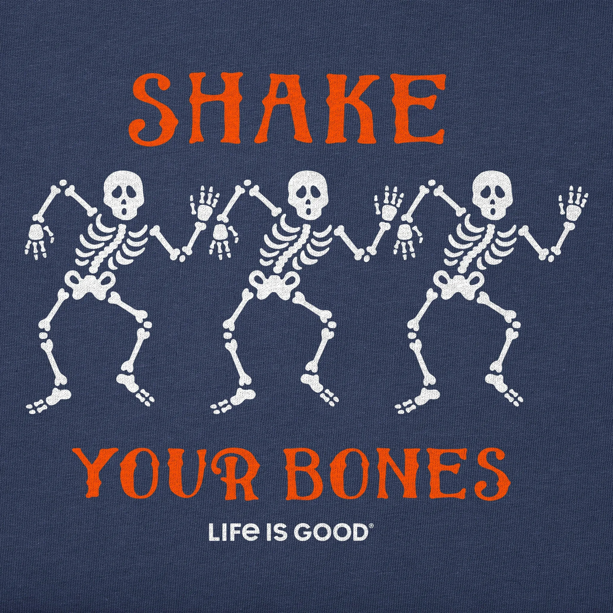 Kids Shake your Bones Skeletons Short Sleeve Crusher Tee Life is Good