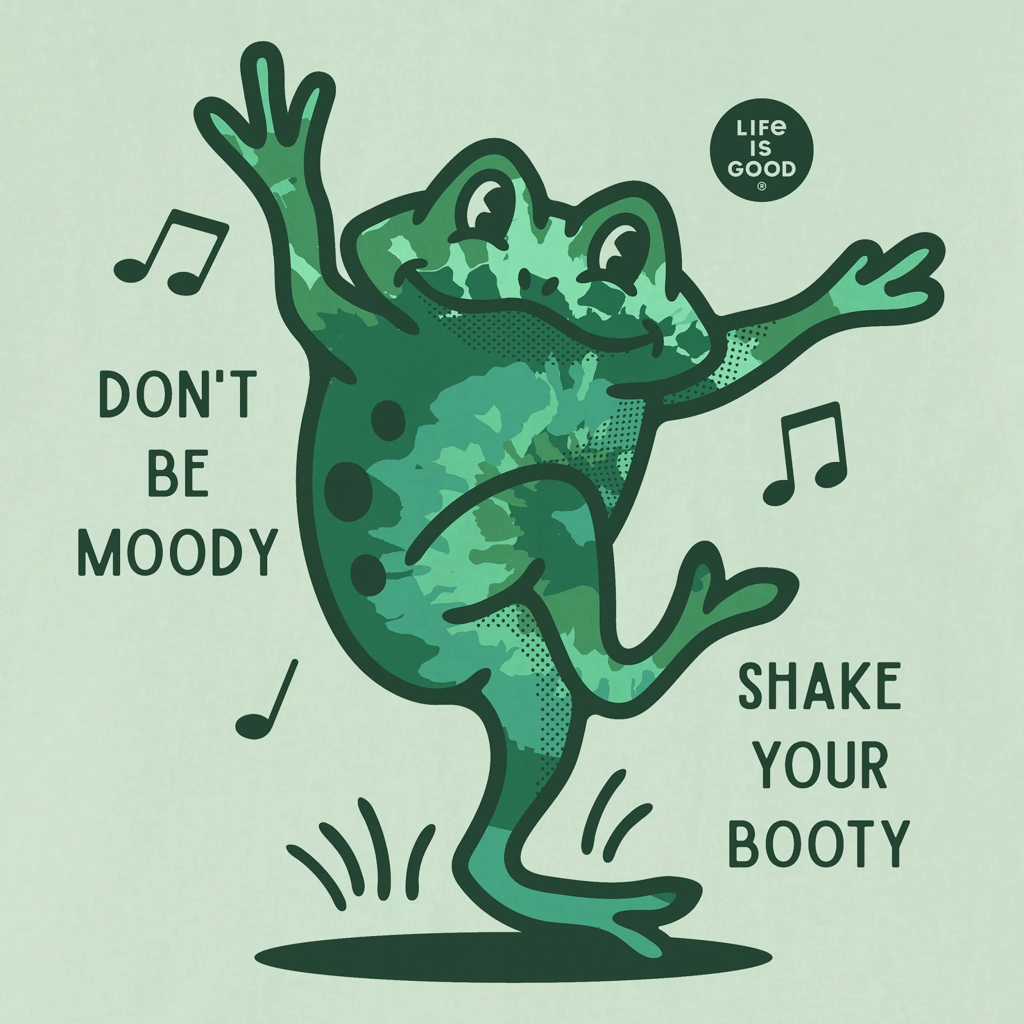 Kids Shake Your Booty Frog Tie Dye Short Sleeve Crusher Tee Life is Good