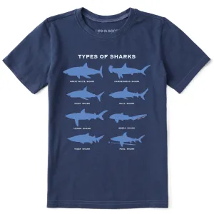Kids Shark Diagram Short Sleeve Crusher Tee Life is Good