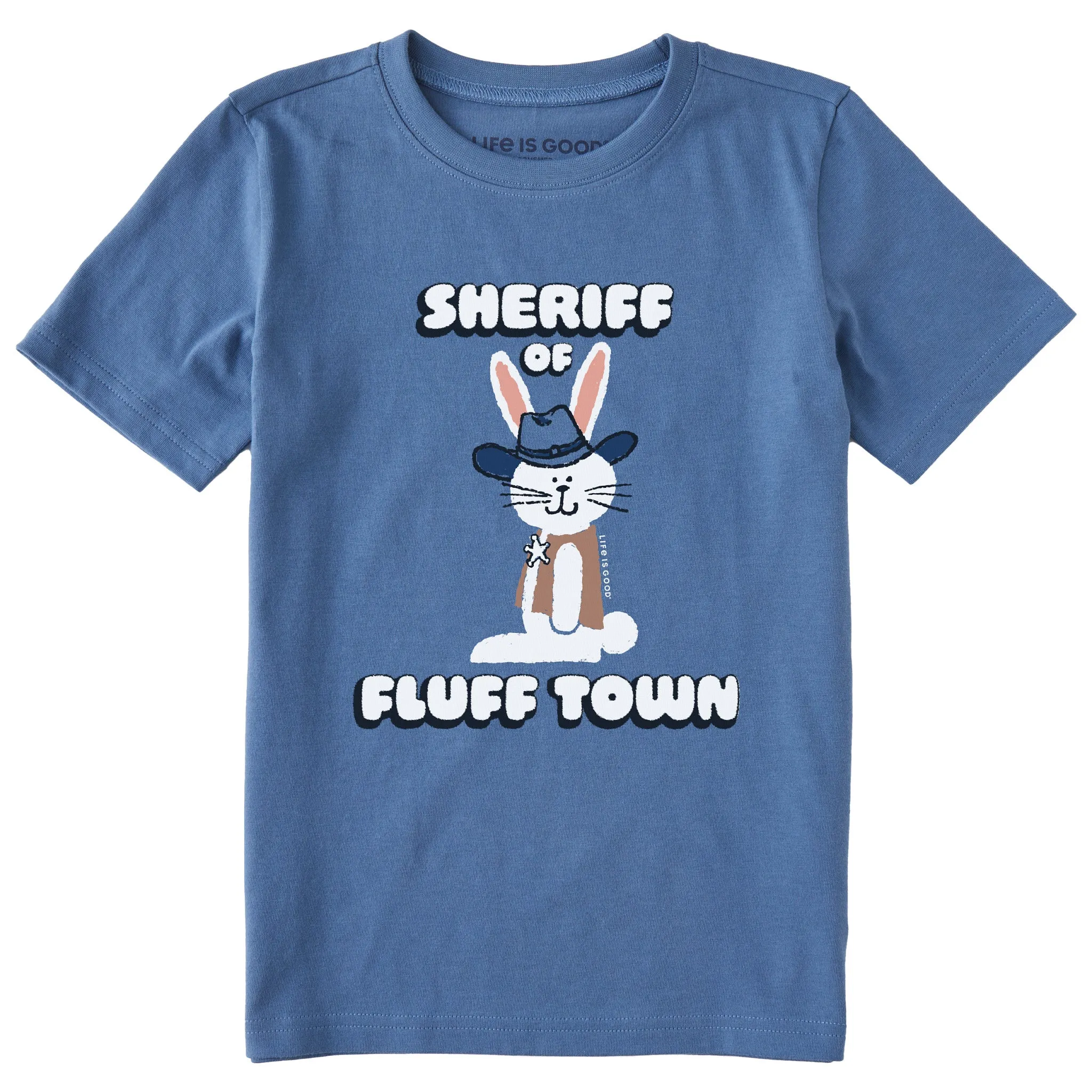 Kids Sheriff of Fluff. Town Short Sleeve Crusher Tee Life is Good