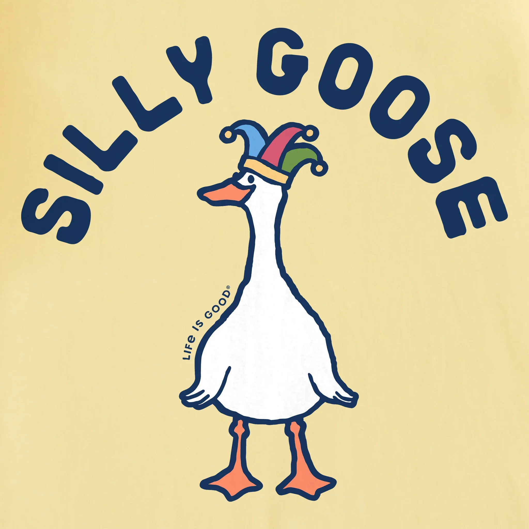 Kids Silly Goose Hat Short Sleeve Crusher Tee Life is Good