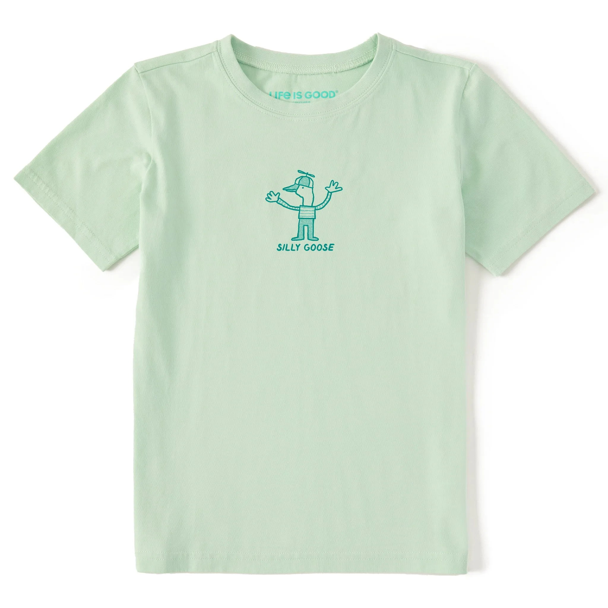 Kids Silly Goose in Hat Short Sleeve Crusher Tee Life is Good