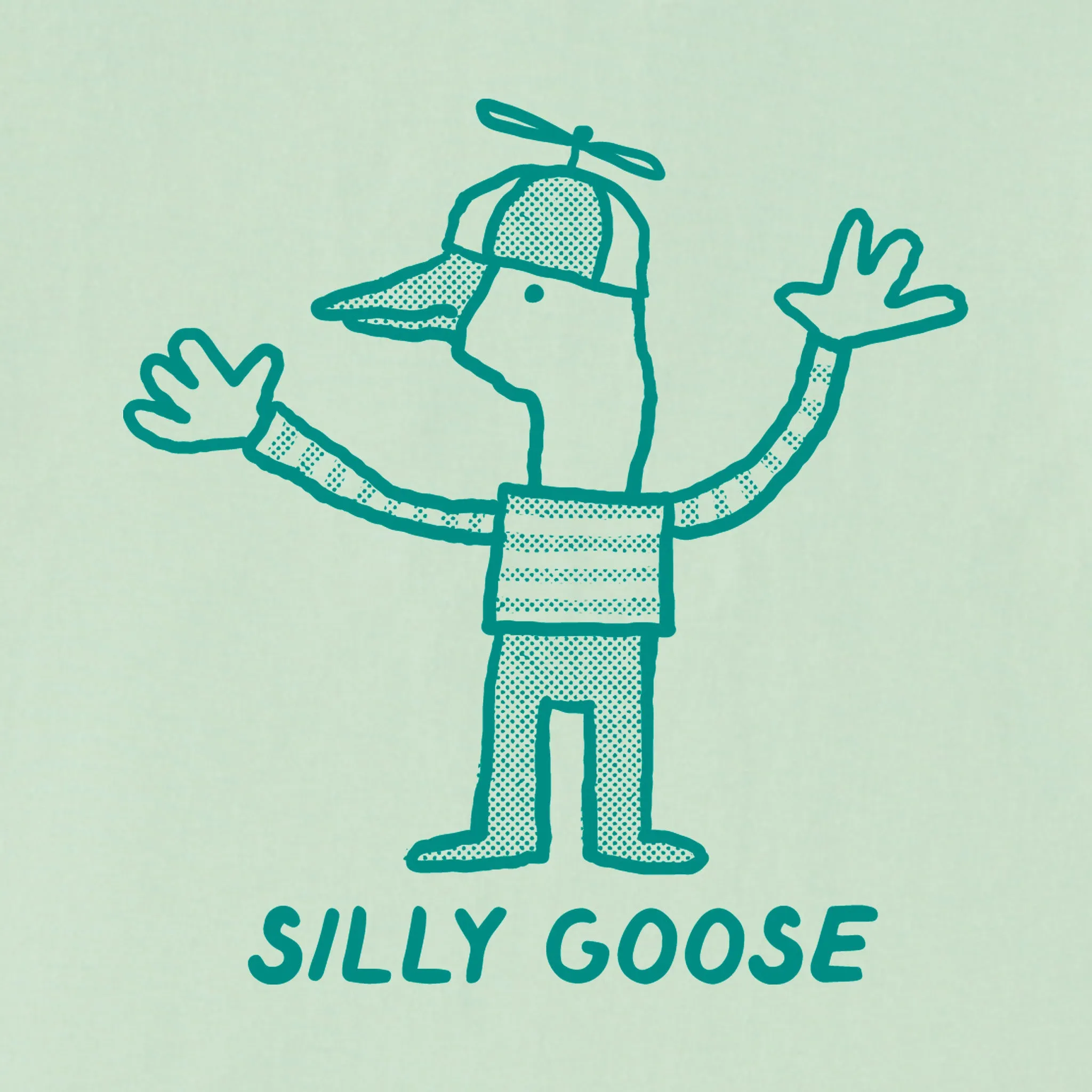 Kids Silly Goose in Hat Short Sleeve Crusher Tee Life is Good