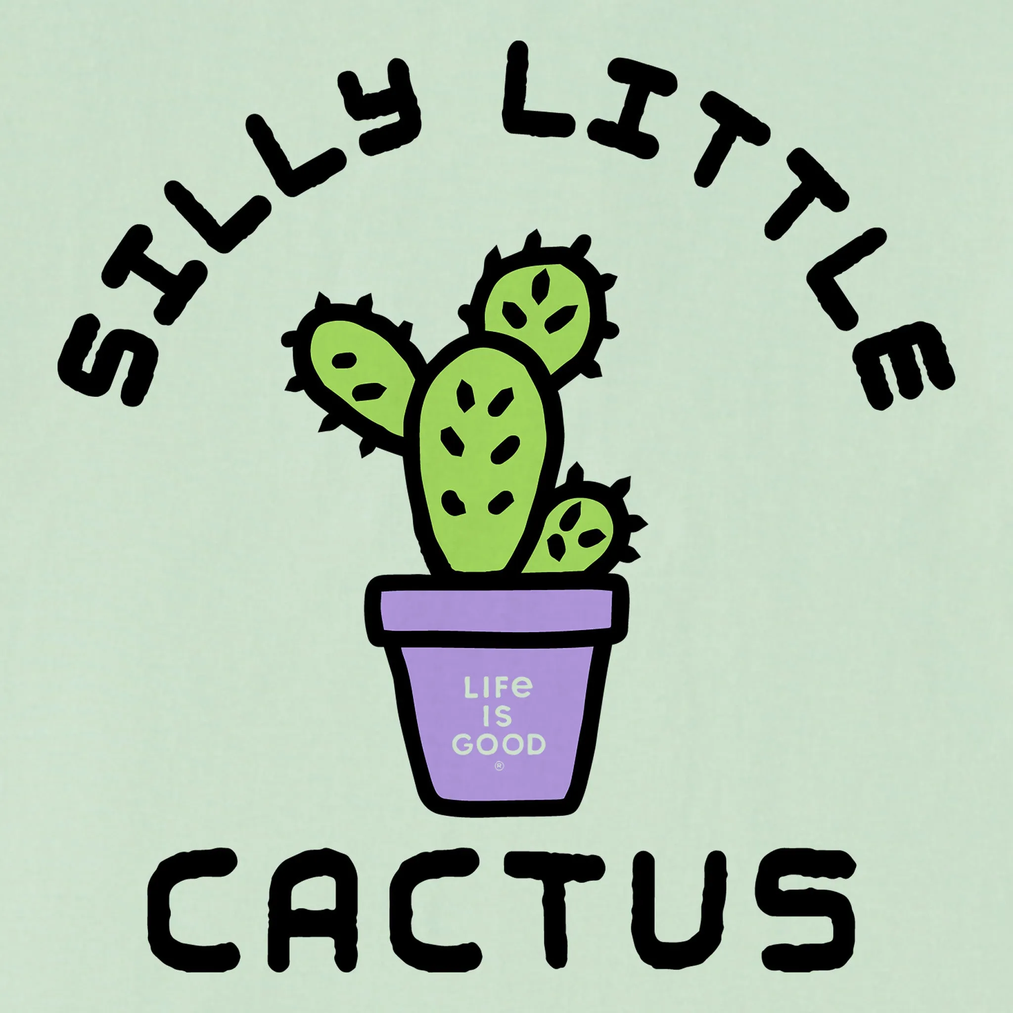 Kids Silly Little Cactus Short Sleeve Crusher Tee Life is Good