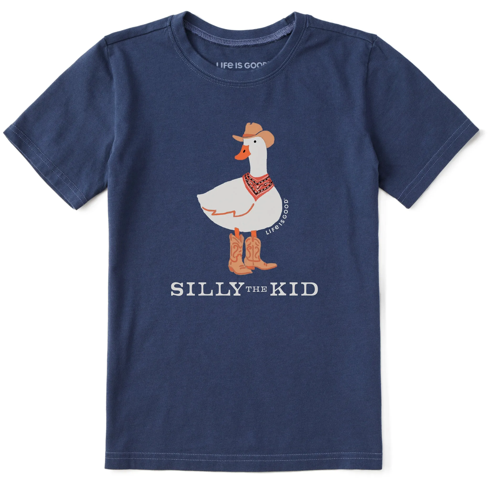 Kids Silly the Kid, Goose Short Sleeve Crusher Tee Life is Good
