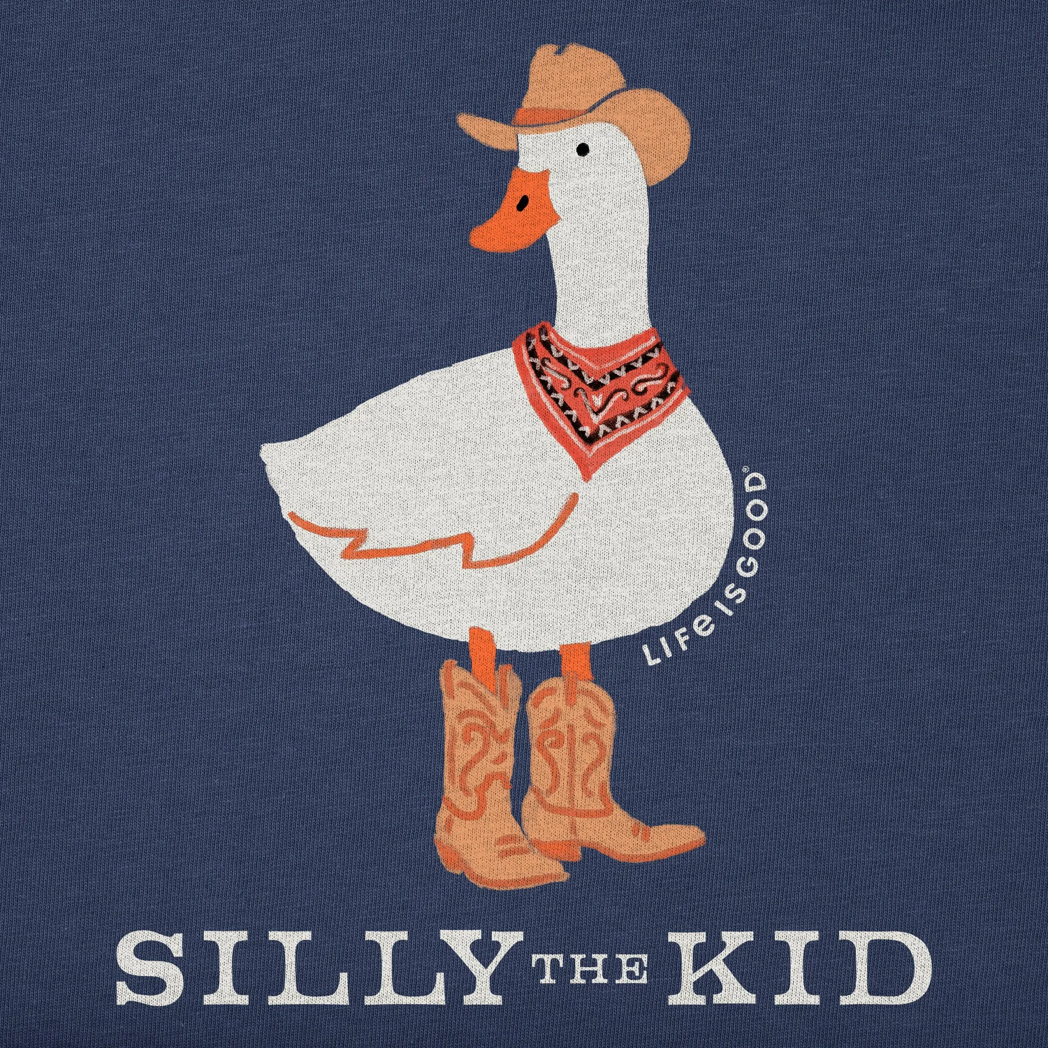 Kids Silly the Kid, Goose Short Sleeve Crusher Tee Life is Good
