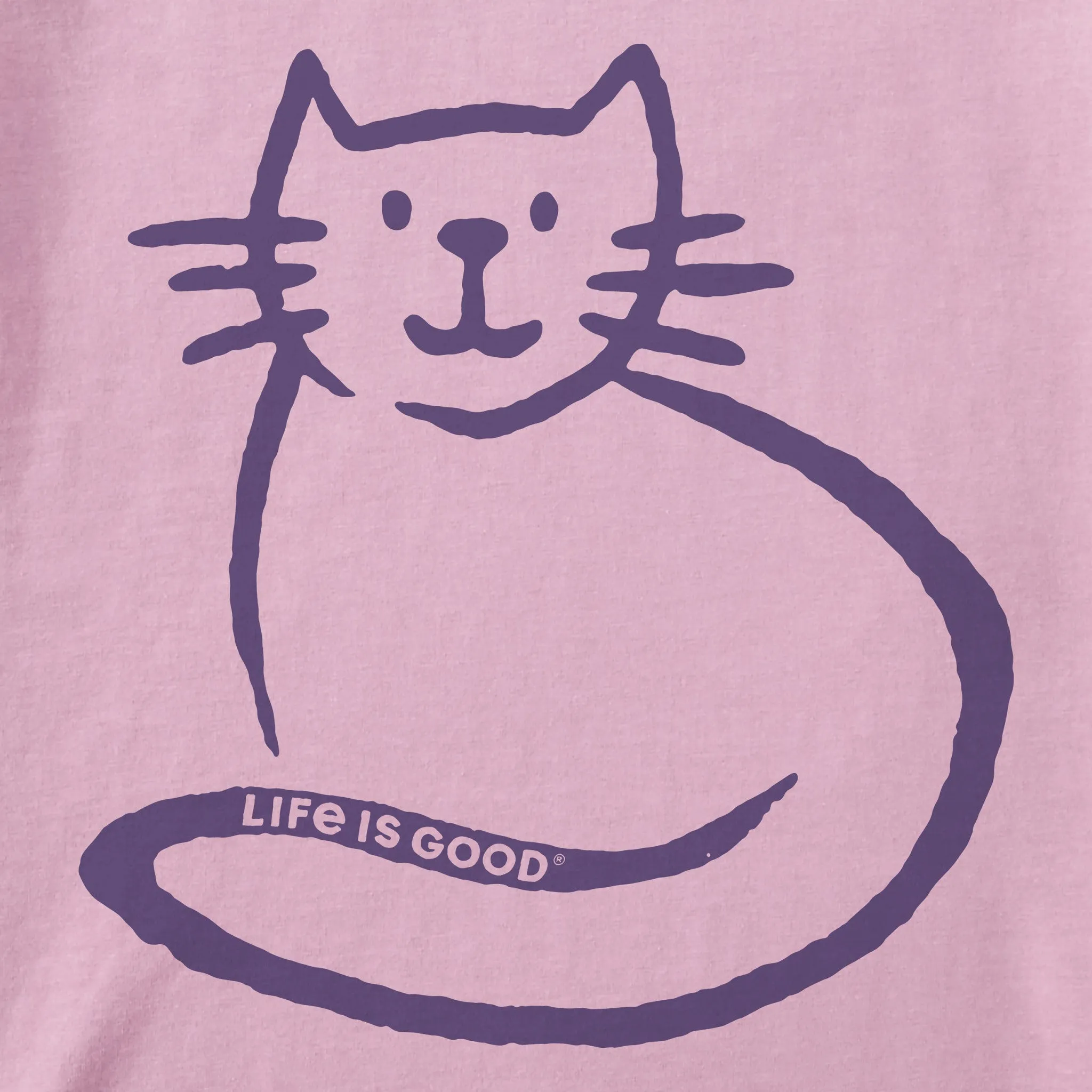 Kids Simple Brushed Cat Short Sleeve Crusher Tee Life is Good