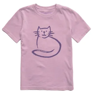 Kids Simple Brushed Cat Short Sleeve Crusher Tee Life is Good