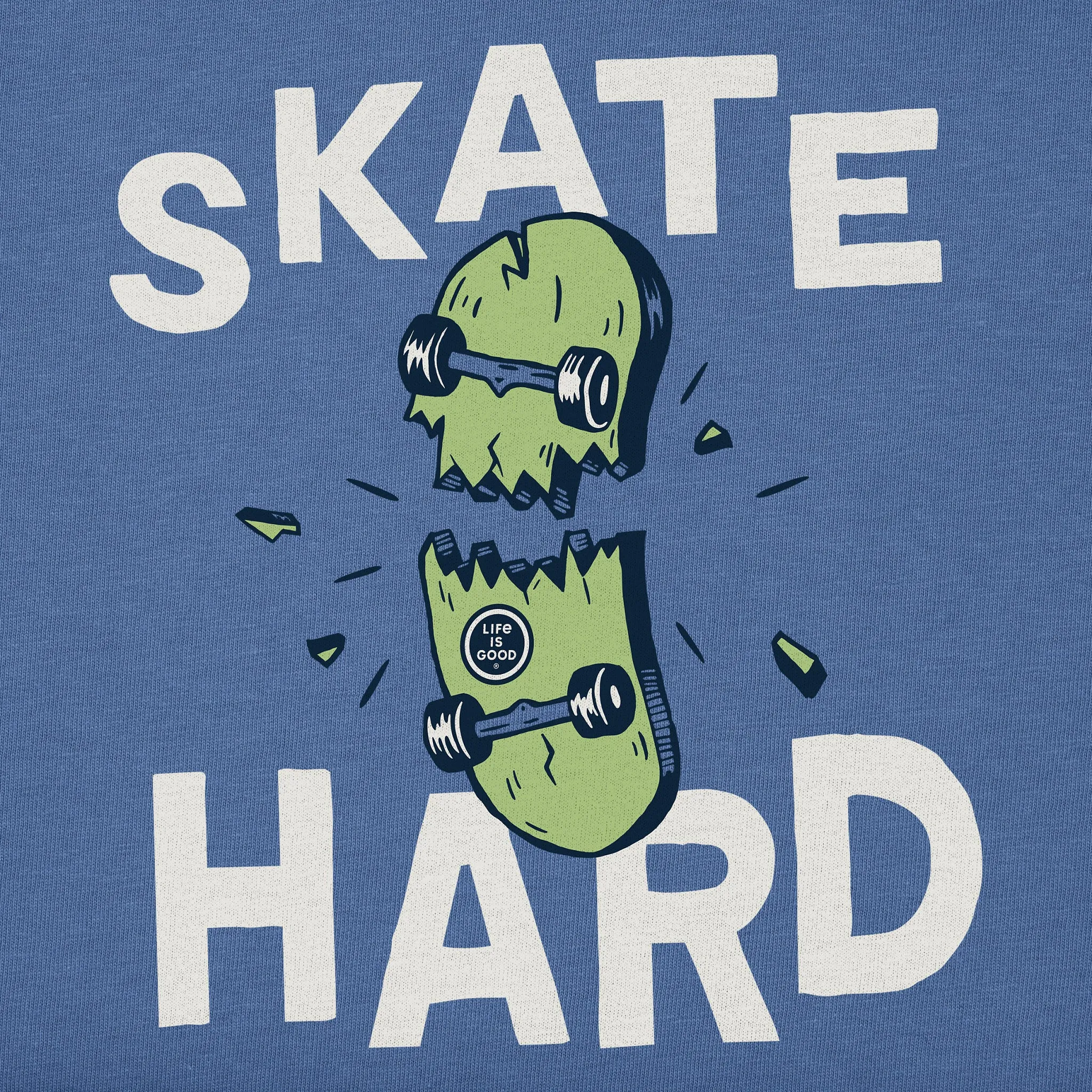 Kids Skate Hard Short Sleeve Crusher Tee Life is Good