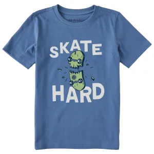 Kids Skate Hard Short Sleeve Crusher Tee Life is Good