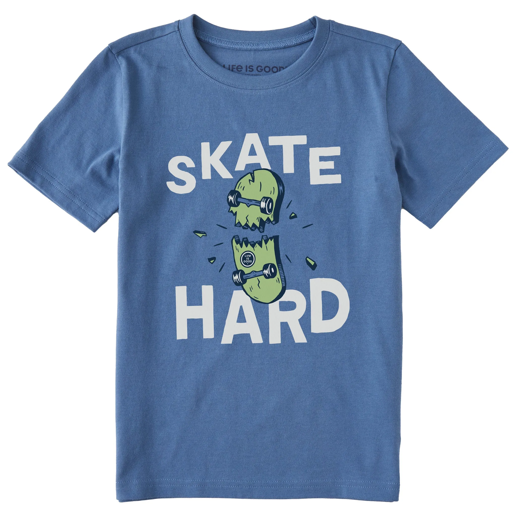 Kids Skate Hard Short Sleeve Crusher Tee Life is Good