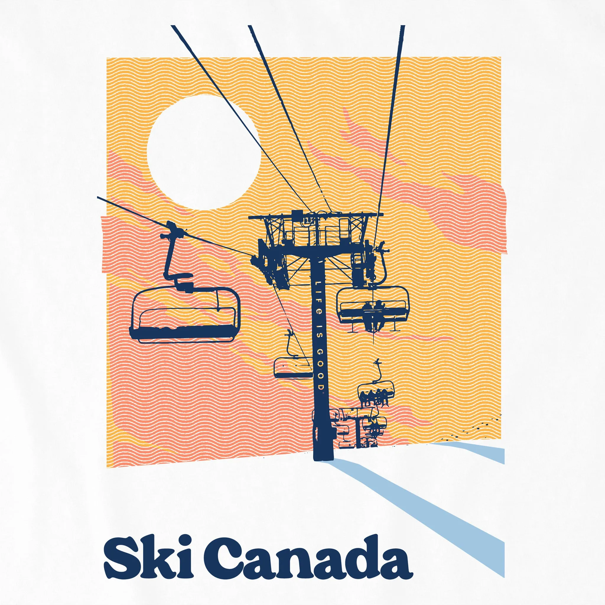 Kids Ski Canada Long Sleeve Crusher Tee Life is Good