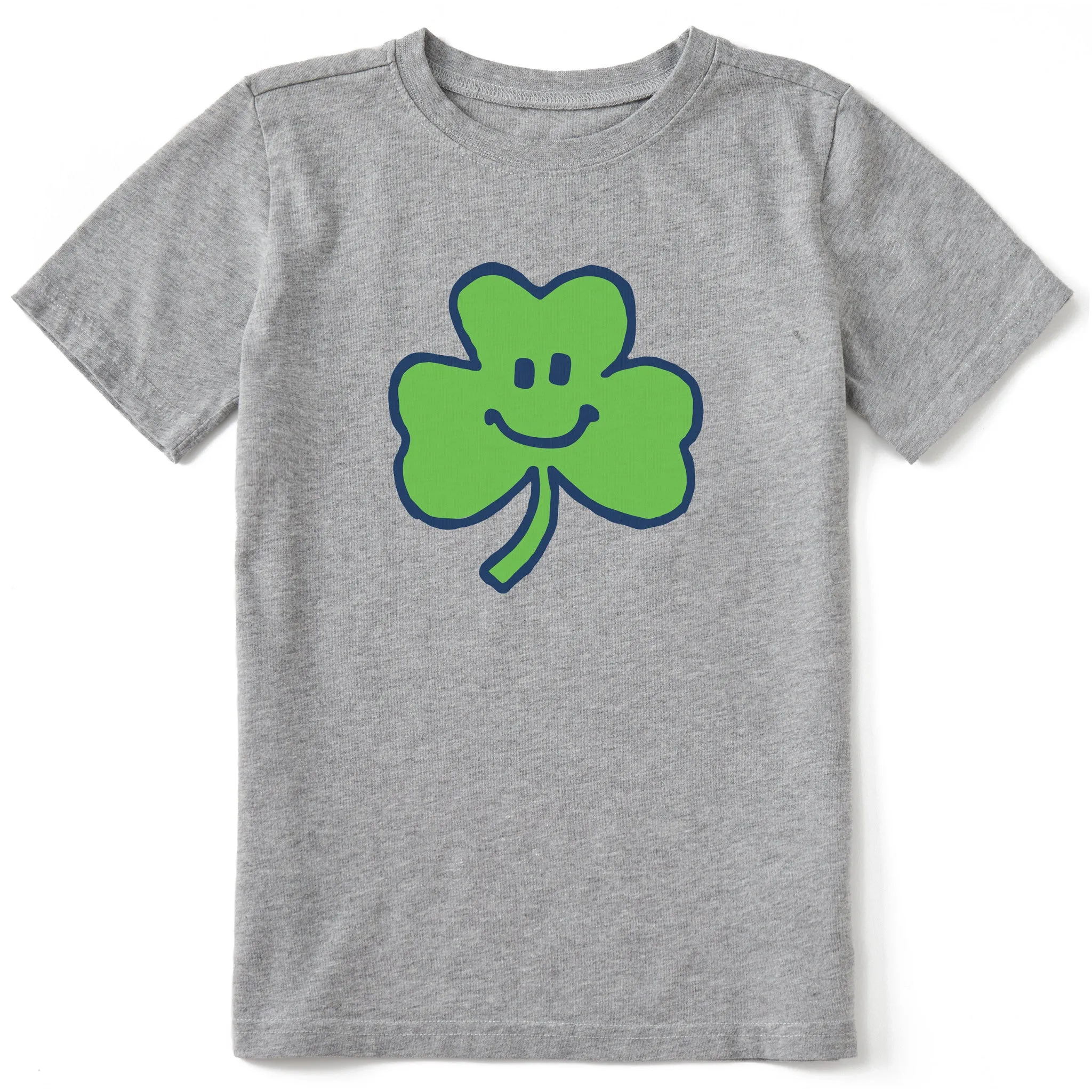 Kids Smile Clover Short Sleeve Crusher Tee Life is Good