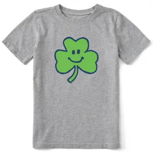 Kids Smile Clover Short Sleeve Crusher Tee Life is Good