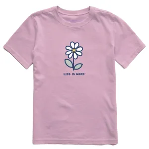 Kids Smile Daisy Short Sleeve Crusher Tee Life is Good
