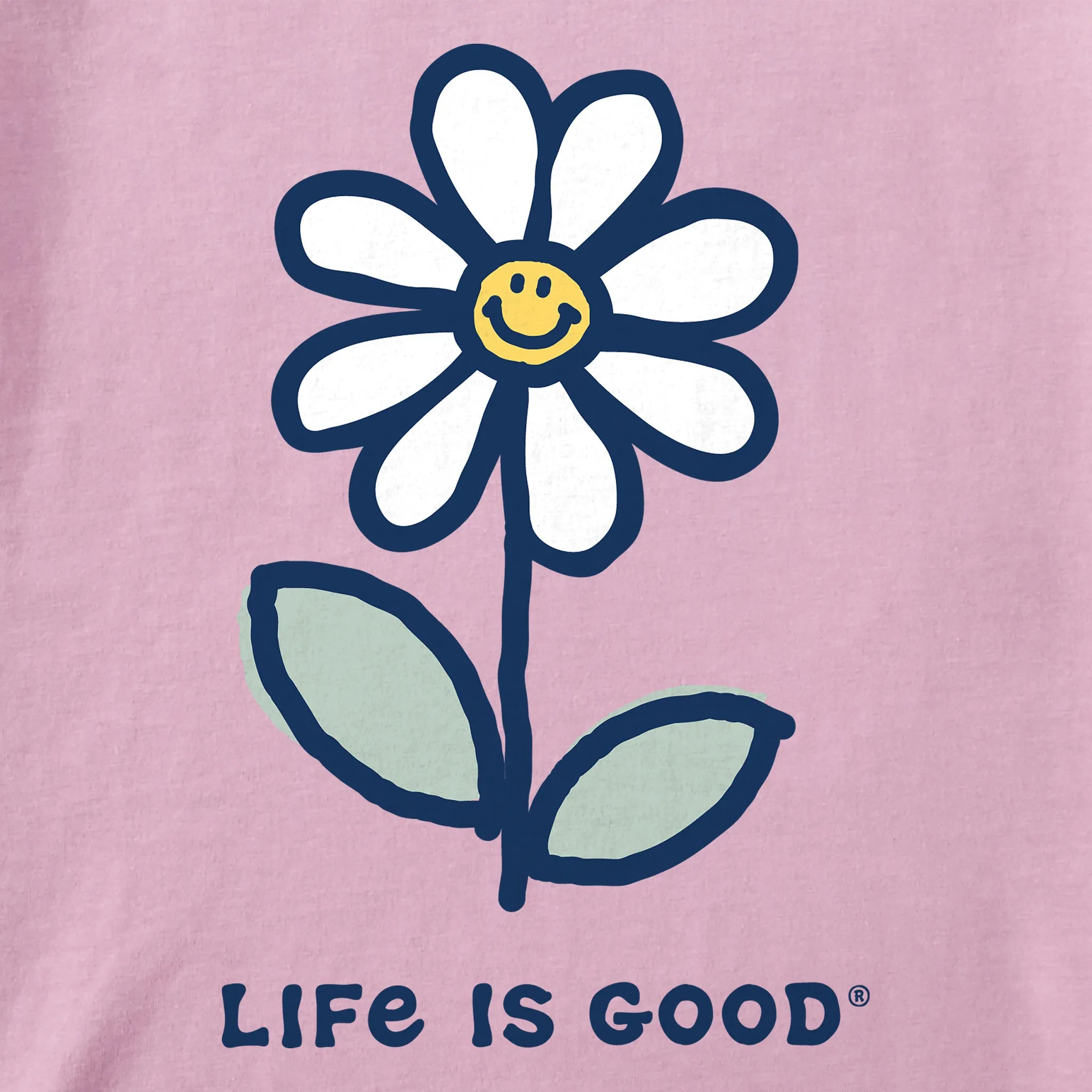 Kids Smile Daisy Short Sleeve Crusher Tee Life is Good