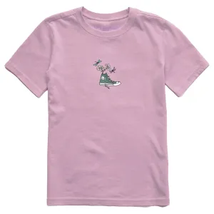 Kids Sneaker Daisy Short Sleeve Crusher Tee Life is Good