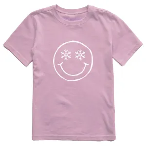 Kids Snowflake Smile Short Sleeve Crusher Tee Life is Good